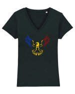 ROMAN ROMANCA ROMANIAN - Mountain Eagle - acvila de munte 1 Tricou mânecă scurtă guler V Damă Evoker