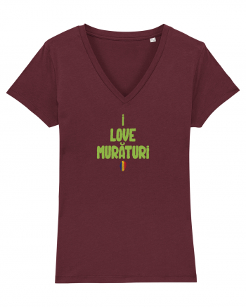 I LOVE MURATURI - IUBESC MURATURILE Burgundy