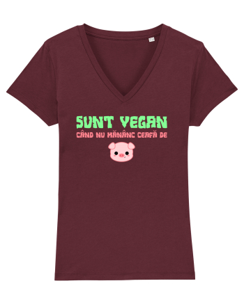 SUNT VEGAN CAND NU MANANC CEAFA DE PORC Burgundy