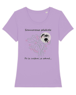 Liric pentru ea Tricou mânecă scurtă guler larg fitted Damă Expresser