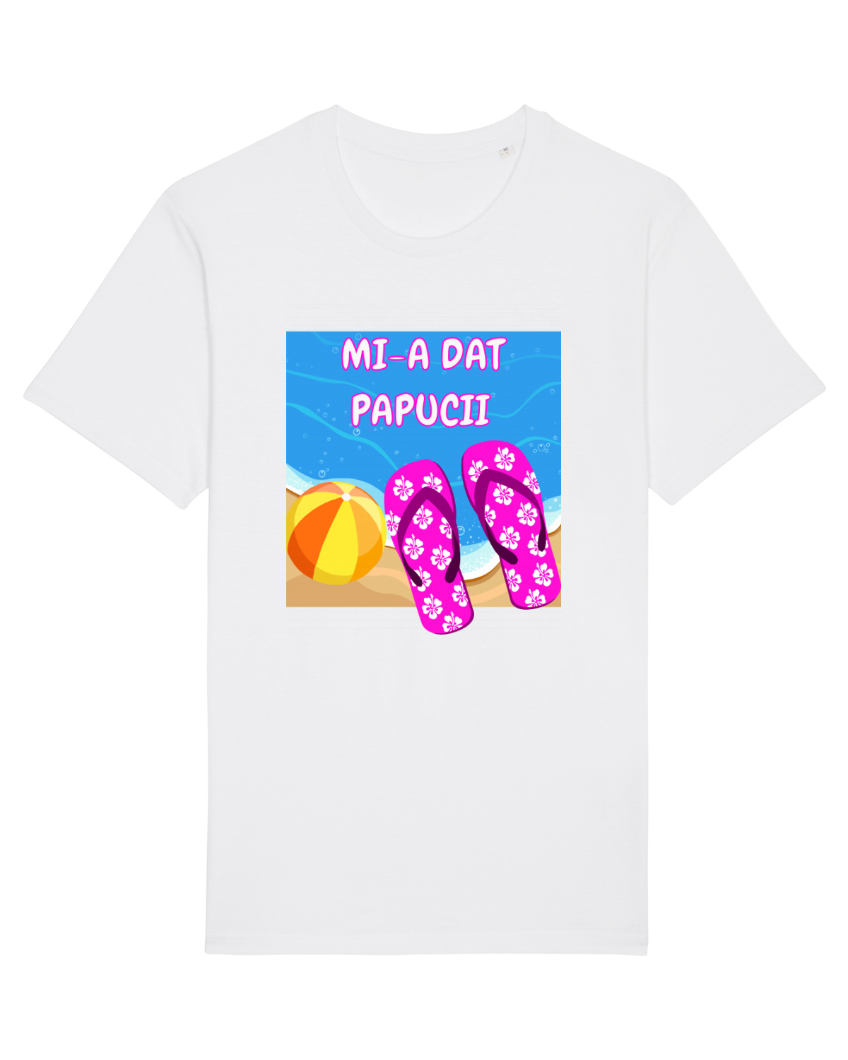 Tricou mânecă scurtă Unisex Rocker White