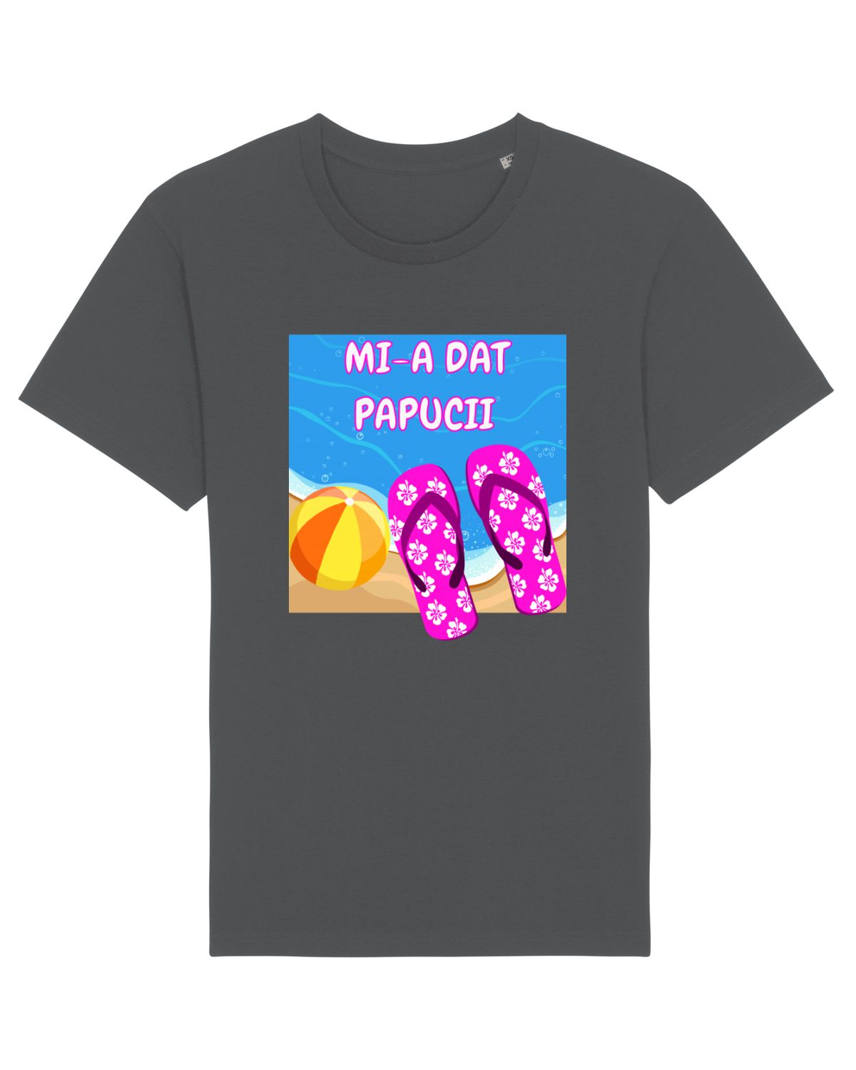 Tricou mânecă scurtă Unisex Rocker Anthracite