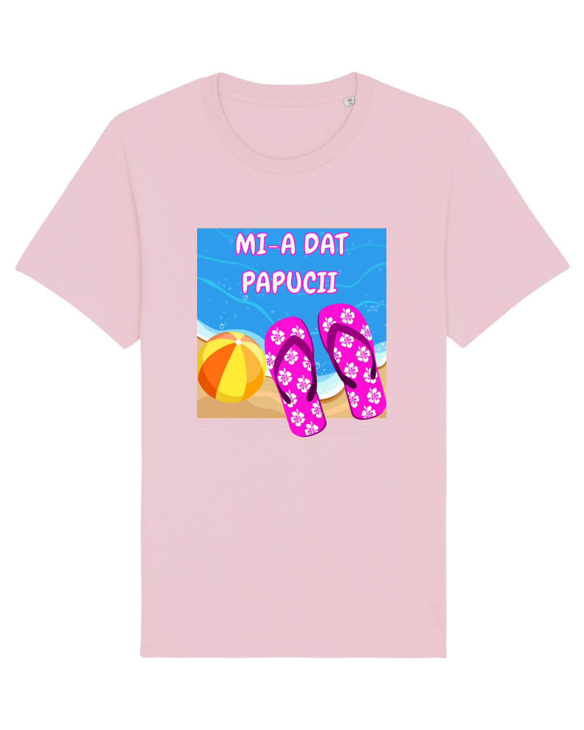 Tricou mânecă scurtă Unisex Rocker Cotton Pink