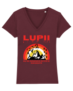 Lupii Tricou mânecă scurtă guler V Damă Evoker