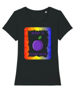 Poamă bună Tricou mânecă scurtă guler larg fitted Damă Expresser