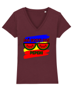 Cu pepeni Tricou mânecă scurtă guler V Damă Evoker