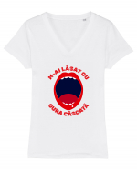 Cu gura căscată Tricou mânecă scurtă guler V Damă Evoker