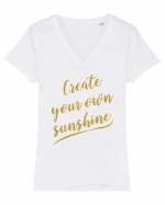 Răsărit Tricou mânecă scurtă guler V Damă Evoker