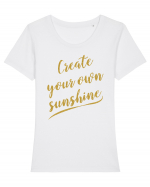 Răsărit Tricou mânecă scurtă guler larg fitted Damă Expresser