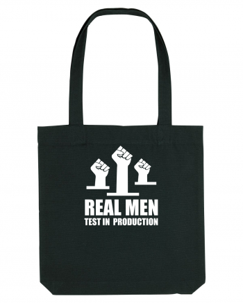 pentru programatori - Real men test in production Black