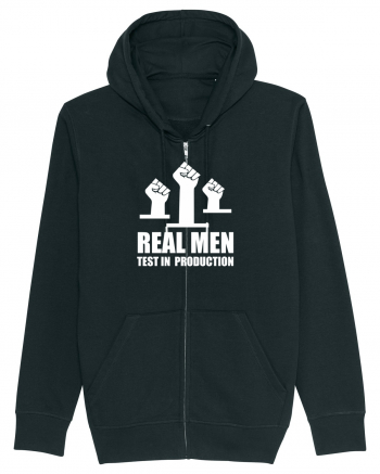 pentru programatori - Real men test in production Black