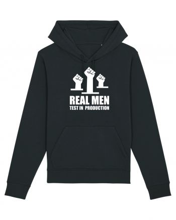 pentru programatori - Real men test in production Black