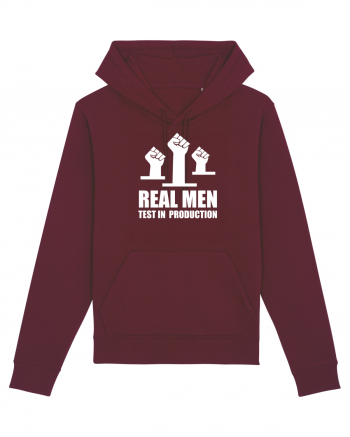 pentru programatori - Real men test in production Burgundy