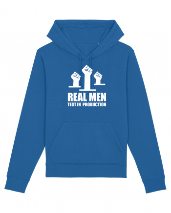pentru programatori - Real men test in production Royal Blue