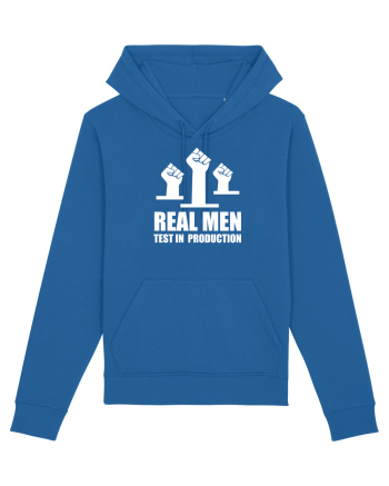 pentru programatori - Real men test in production Royal Blue