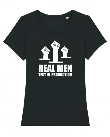 pentru programatori - Real men test in production Black