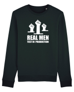 pentru programatori - Real men test in production Bluză mânecă lungă Unisex Rise