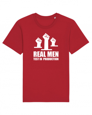 pentru programatori - Real men test in production Red