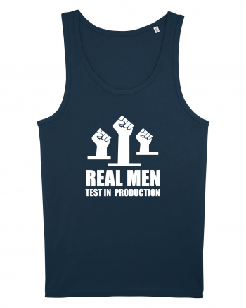 pentru programatori - Real men test in production Navy