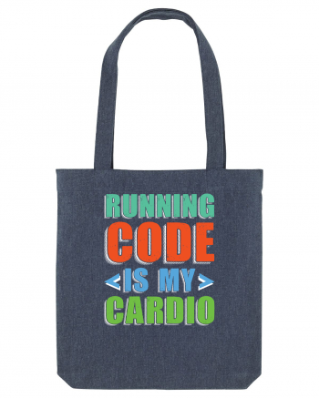 pentru programatori - Running code is my cardio Midnight Blue