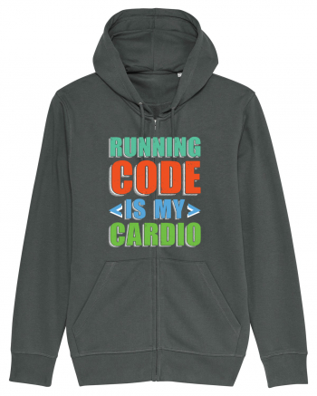 pentru programatori - Running code is my cardio Anthracite