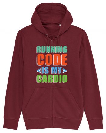 pentru programatori - Running code is my cardio Burgundy