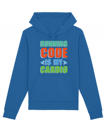 pentru programatori - Running code is my cardio Royal Blue