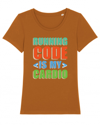 pentru programatori - Running code is my cardio Roasted Orange