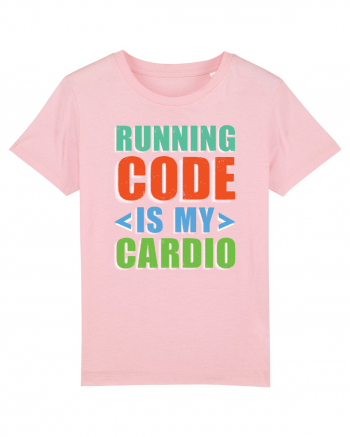 pentru programatori - Running code is my cardio Cotton Pink