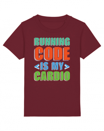 pentru programatori - Running code is my cardio Burgundy