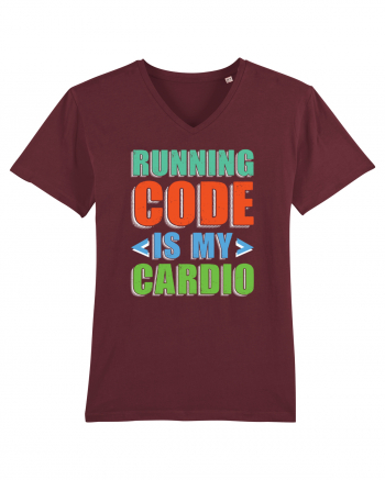 pentru programatori - Running code is my cardio Burgundy