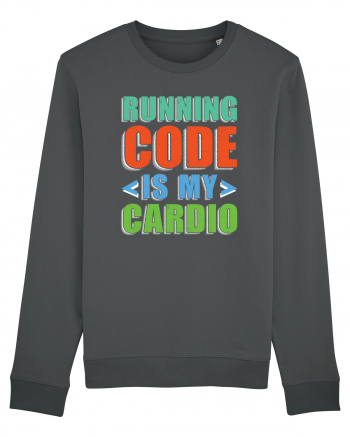 pentru programatori - Running code is my cardio Anthracite