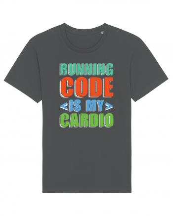 pentru programatori - Running code is my cardio Anthracite