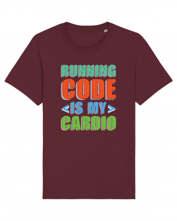 pentru programatori - Running code is my cardio Burgundy