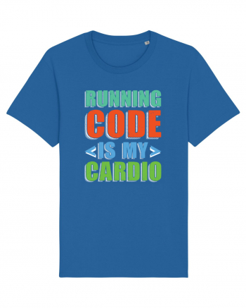 pentru programatori - Running code is my cardio Royal Blue