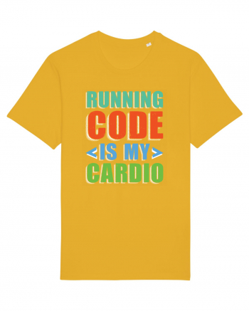 pentru programatori - Running code is my cardio Spectra Yellow