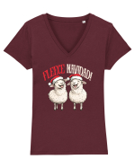 FLEECE NAVIDAD - FELIZ NAVIDAD - CRACUN FERICIT! :P Tricou mânecă scurtă guler V Damă Evoker