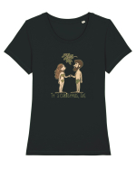 IT`S CHRISTMAS, EVE!  Tricou mânecă scurtă guler larg fitted Damă Expresser