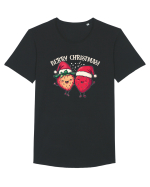 Merry Christmas? Berry Christmas! Tricou mânecă scurtă guler larg Bărbat Skater