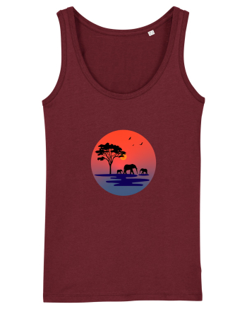 Elephants Burgundy