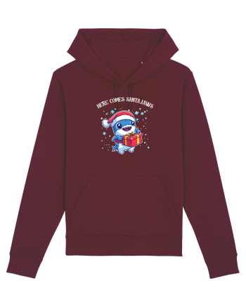HERE COMES SANTA JAWS! Burgundy