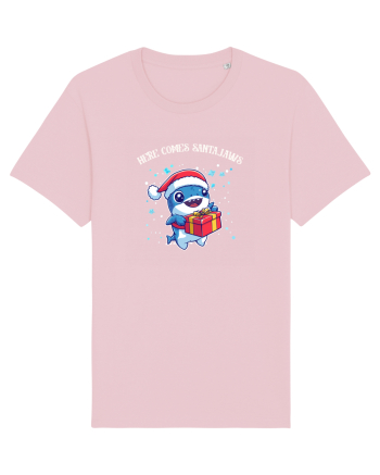 HERE COMES SANTA JAWS! Cotton Pink