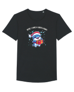 HERE COMES SANTA JAWS! Tricou mânecă scurtă guler larg Bărbat Skater