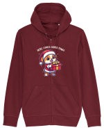 HERE COMES SANTA PAWS! ok Hanorac cu fermoar Unisex Connector