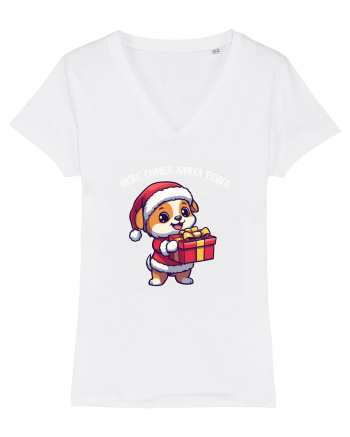HERE COMES SANTA PAWS! ok White