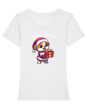 HERE COMES SANTA PAWS! ok White