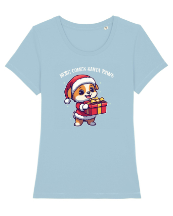 HERE COMES SANTA PAWS! ok Sky Blue