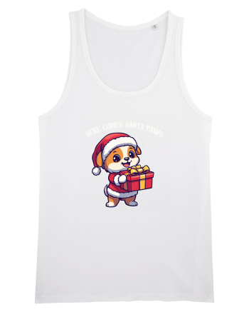 HERE COMES SANTA PAWS! ok White
