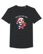 HERE COMES SANTA PAWS! ok Tricou mânecă scurtă guler larg Bărbat Skater