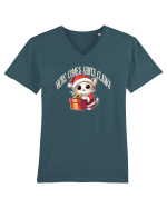  HERE COMES SANTA CLAWS - VINE MOS GHERILA! Tricou mânecă scurtă guler V Bărbat Presenter